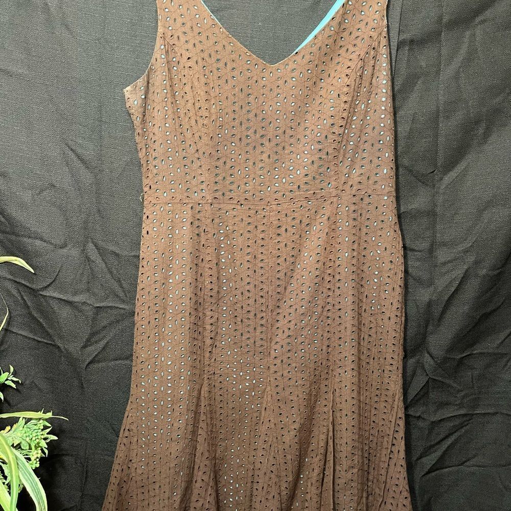Gabrielle Skye Brown Eyelet Dress